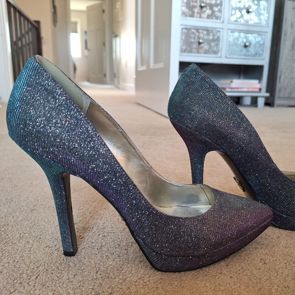 Nine West High Heels - Purple Glitter